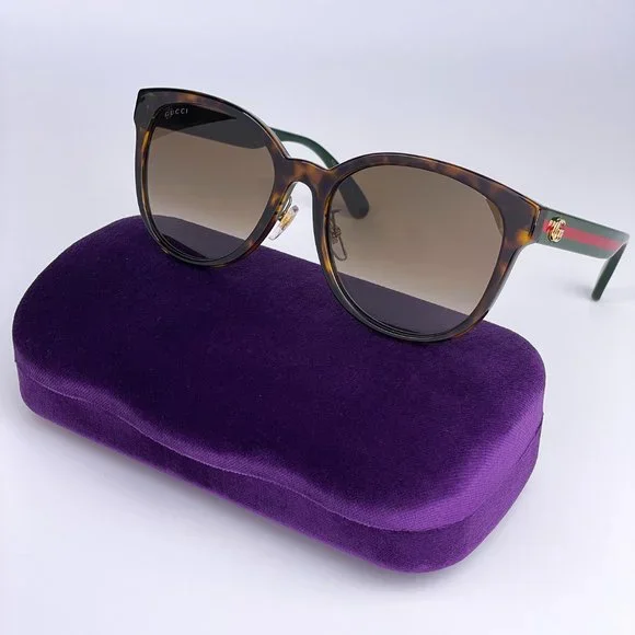 BRAND NEW Gucci GG0854SK 003 Cat Eye Havana Gradient Women Sunglasses - Picture 2 of 11